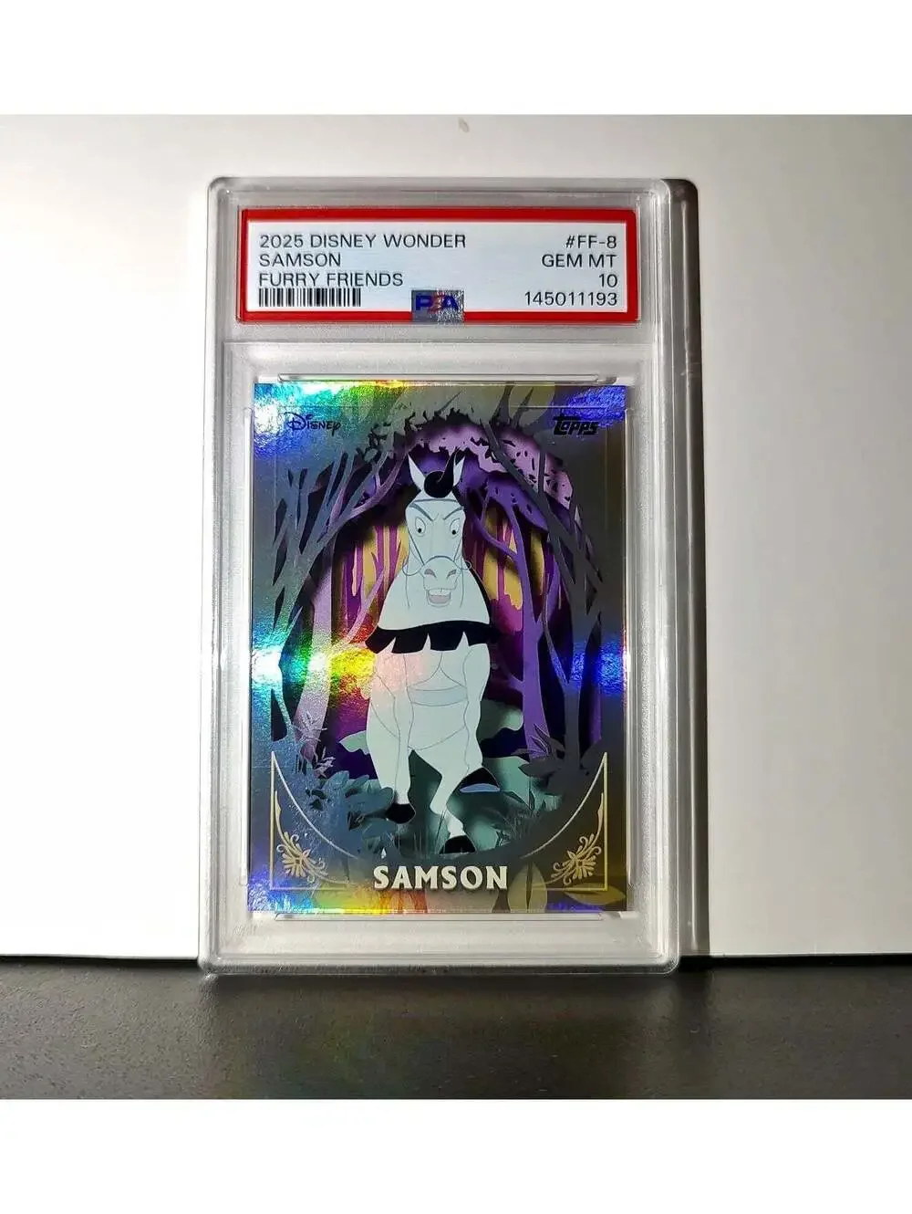 Samson 2025 Topps Disney #FF-8 Furry Friends Card Sleeping Beauty PSA 10